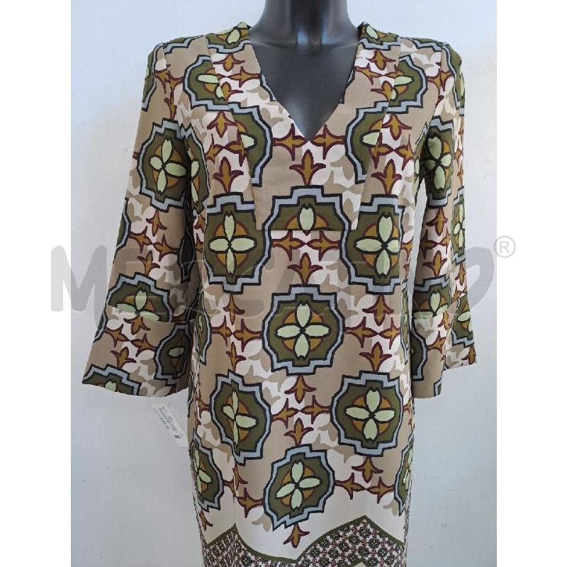 VESTITO DONNA MALIPARMI SABBIA FIORI VERDE SCOLLO V  | Mercatino dell'Usato Catanzaro 2