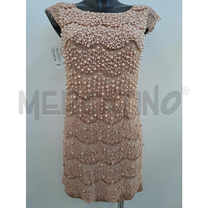 VESTITO DONNA MANGANO PERLE ROSA CHIARO PIZZO  | Mercatino dell'Usato Catanzaro 1