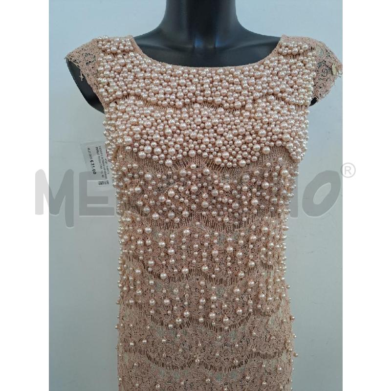 VESTITO DONNA MANGANO PERLE ROSA CHIARO PIZZO  | Mercatino dell'Usato Catanzaro 2