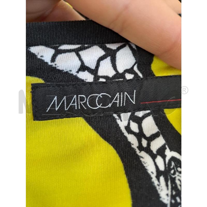 VESTITO DONNA MARCCAIN GIALLO STAMPA GIRAFFE BORDO PICAMO NERO | Mercatino dell'Usato Catanzaro 4