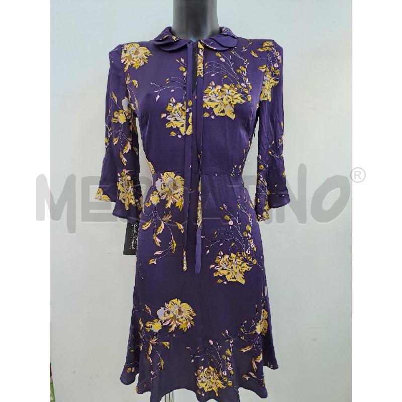 VESTITO DONNA MAX&CO VIOLA FIORI GIALLO  | Mercatino dell'Usato Catanzaro 1