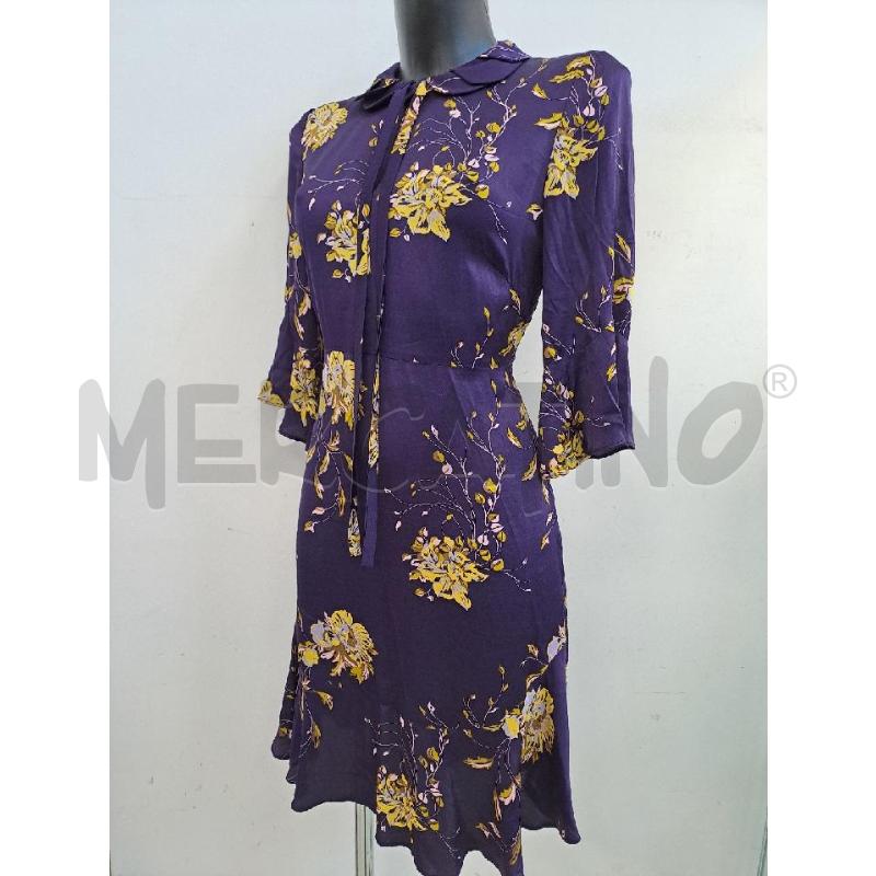 VESTITO DONNA MAX&CO VIOLA FIORI GIALLO  | Mercatino dell'Usato Catanzaro 2