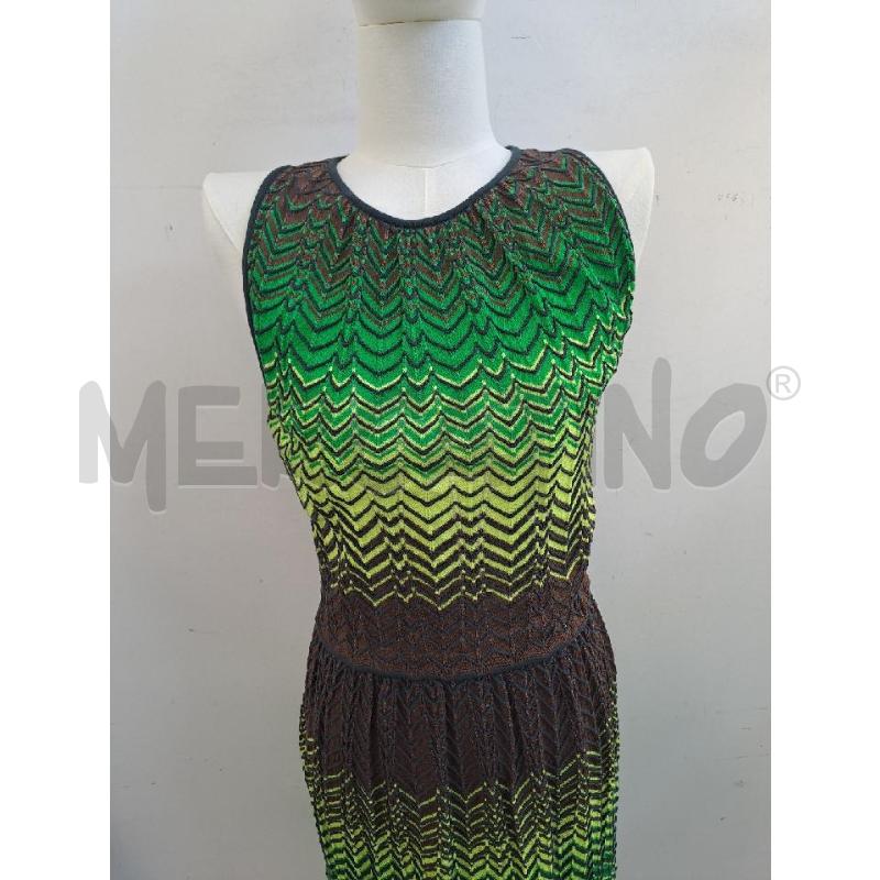 VESTITO DONNA MISSONI VERDE GIALLO FLUO MARRONE | Mercatino dell'Usato Catanzaro 2