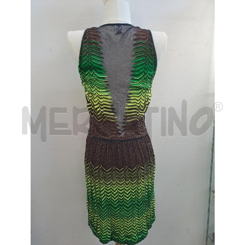 VESTITO DONNA MISSONI VERDE GIALLO FLUO MARRONE | Mercatino dell'Usato Catanzaro 3
