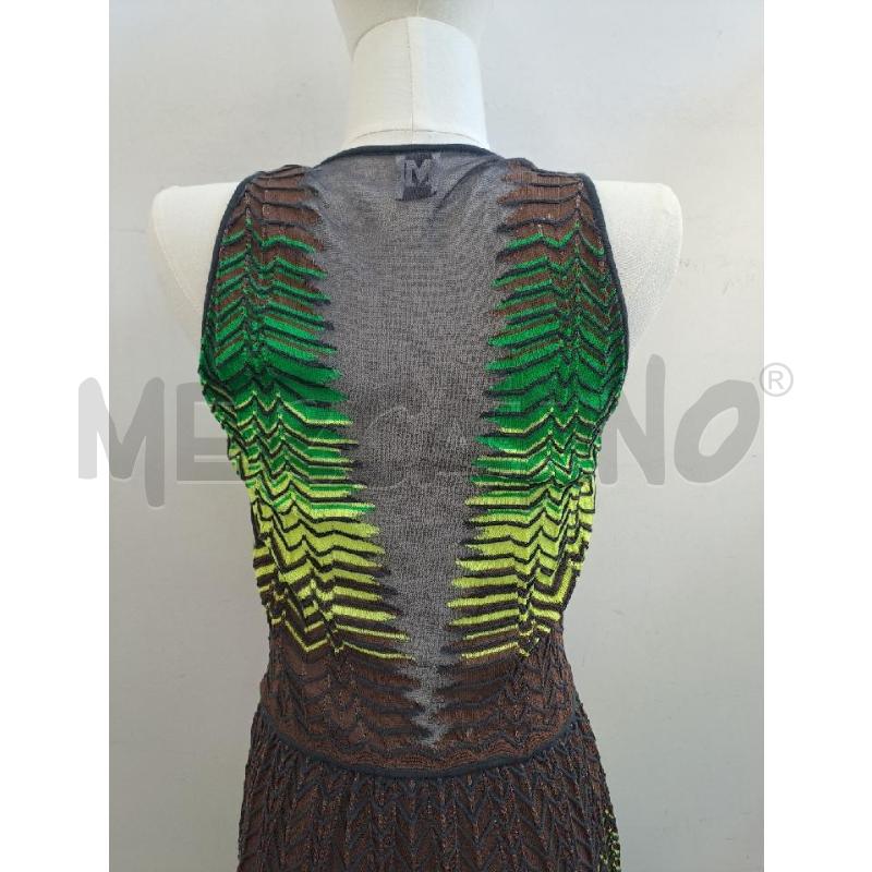 VESTITO DONNA MISSONI VERDE GIALLO FLUO MARRONE | Mercatino dell'Usato Catanzaro 4