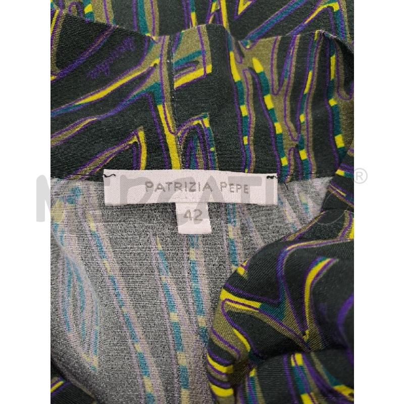 VESTITO DONNA PATRIZIA PEPE NERO DISEGNI GIALLO VIOLA MLUNGA | Mercatino dell'Usato Catanzaro 4