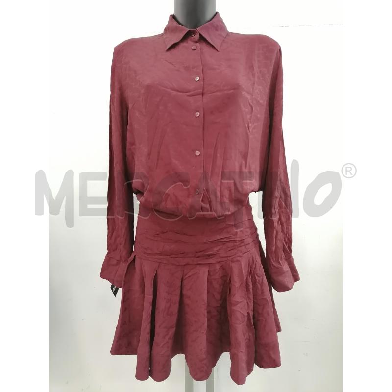 VESTITO DONNA PINKO BORDEAUX MISTO SETA BORDEAUX SCRITTE  | Mercatino dell'Usato Catanzaro 1