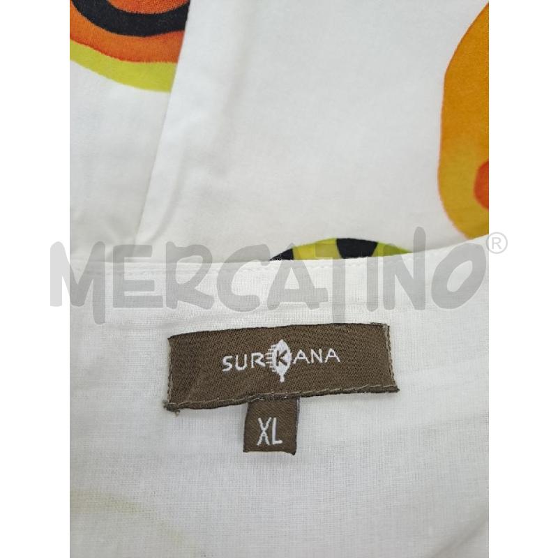 VESTITO DONNA SURKANA BIANCO STAMPA FIORI GIALLI TASCHE  | Mercatino dell'Usato Catanzaro 4