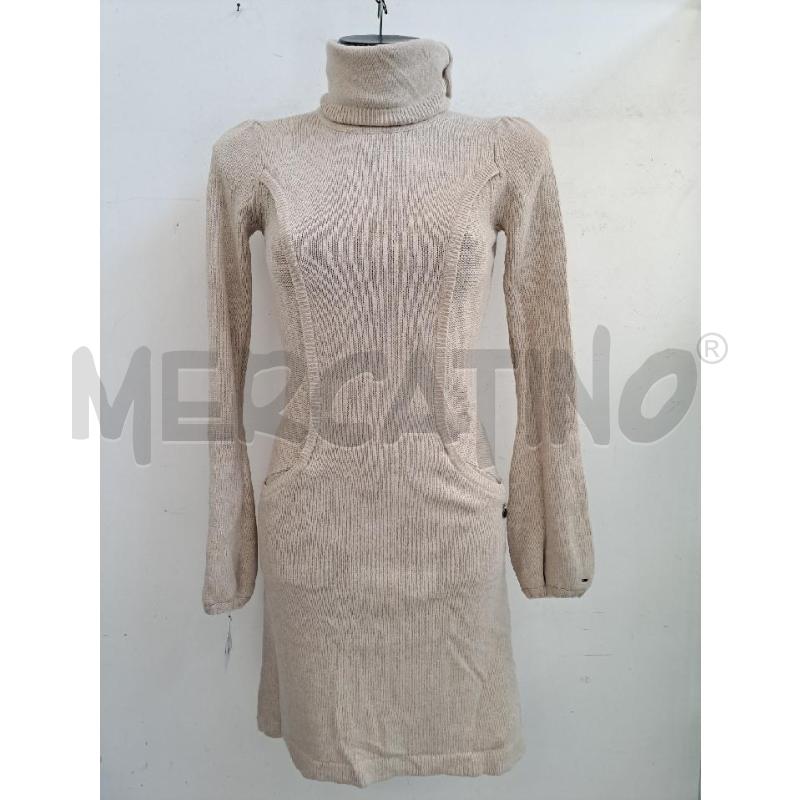 VESTITO DONNA TOMMY HILFIGER BEIGE TASCHE  | Mercatino dell'Usato Catanzaro 1