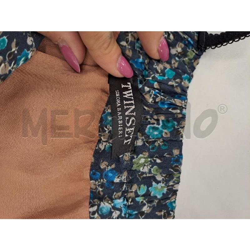 VESTITO DONNA TWINSET BLU FIORELINI AZZURRO | Mercatino dell'Usato Catanzaro 4