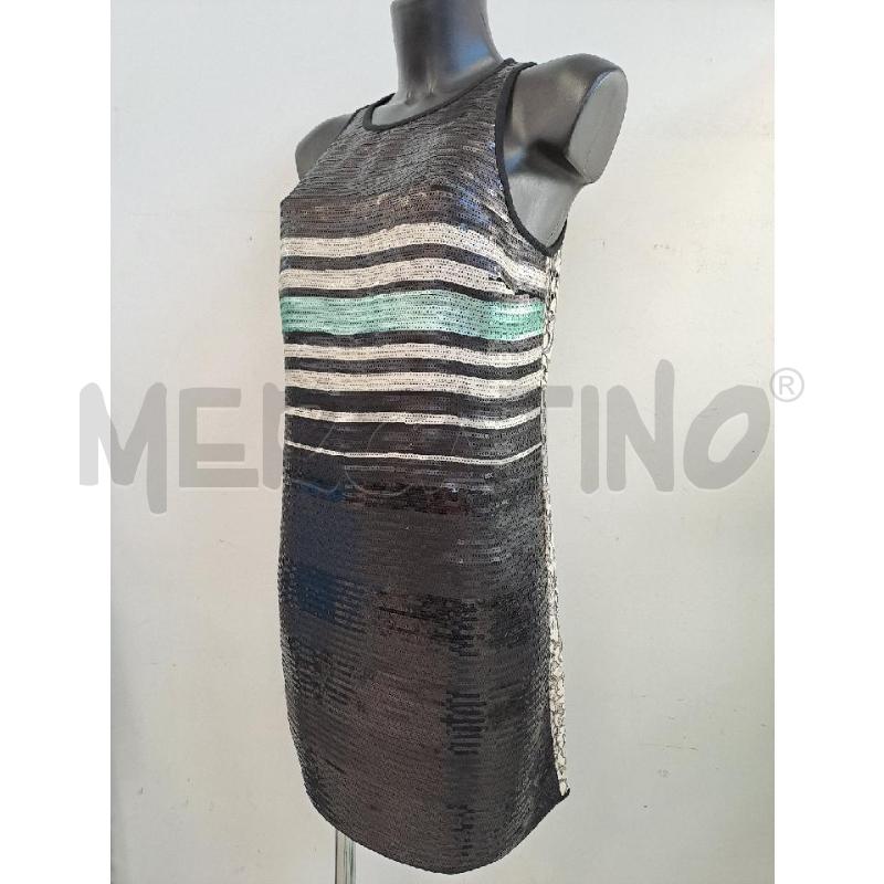 VESTITO DONNA TWINSET PAIETTATO NERO VERDE BEIGE  | Mercatino dell'Usato Catanzaro 3