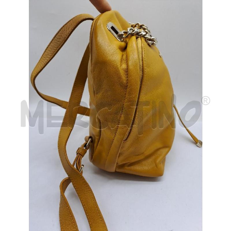 ZAINETTO DONNA FURLA SENAPE PELLE CATENA DORATA | Mercatino dell'Usato Catanzaro 2