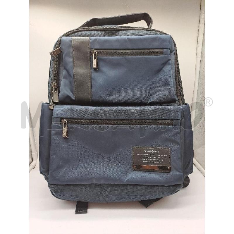 ZAINO UOMO SAMSONITE BLU CERNIERA NERA  | Mercatino dell'Usato Catanzaro 1