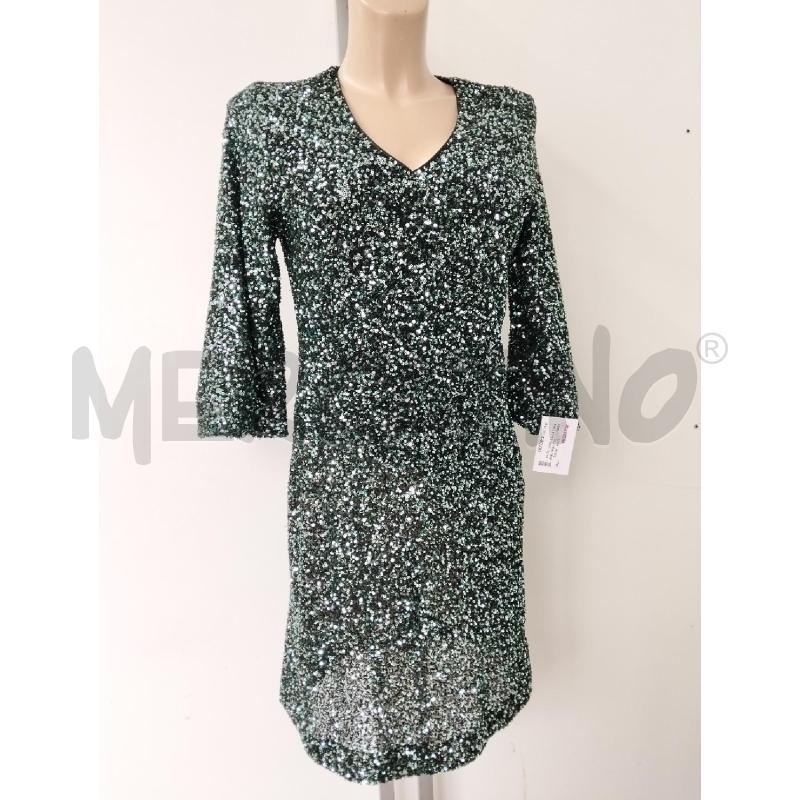 ABITO DONNA CARACTERE PAILLETTES VERDE NERO | Mercatino dell'Usato Lamezia terme 1