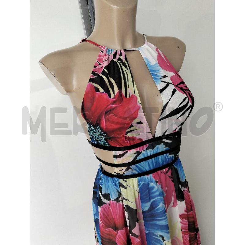 ABITO DONNA GUESS ROSSO BLU FIORI LUNGO VELATO | Mercatino dell'Usato Lamezia terme 2