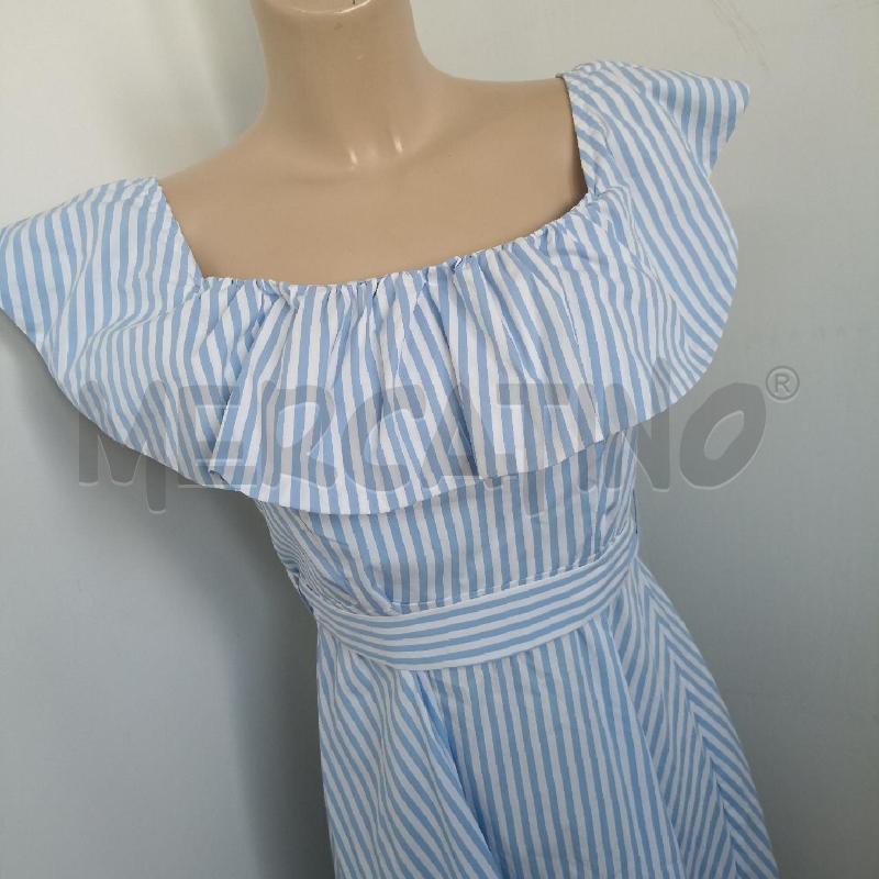 ABITO DONNA KAOS CELESTE BIANCO RIGHE COTONE LUNGO | Mercatino dell'Usato Lamezia terme 2