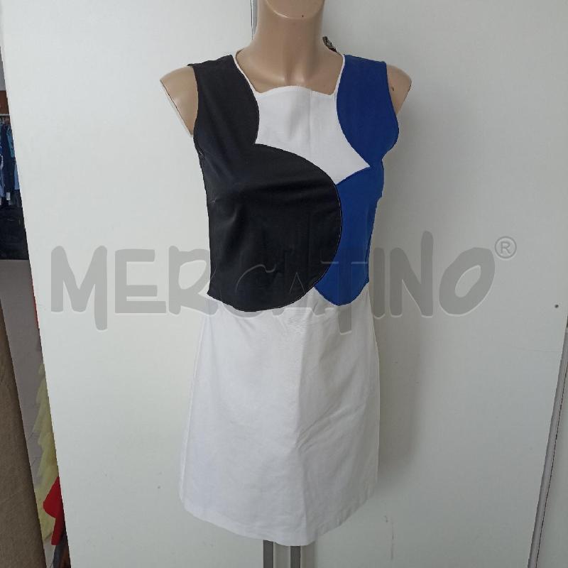 ABITO DONNA LOVE MOSCHINO BIANCO NERO BLU TUBINO | Mercatino dell'Usato Lamezia terme 1