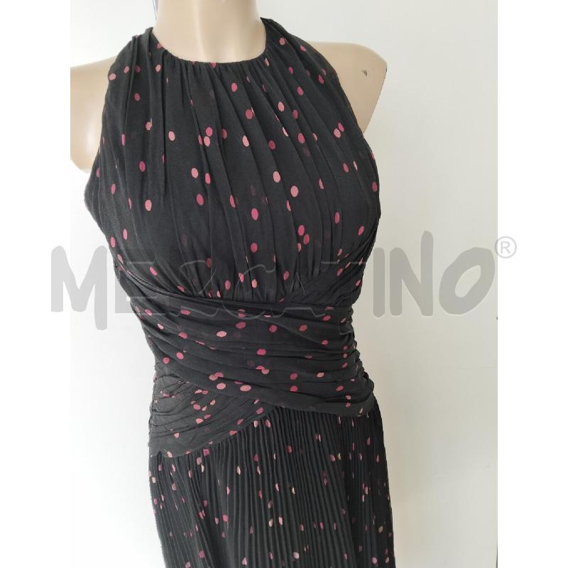 ABITO DONNA LUISA SPAGNOLI NERO A POIS ROSA LUNGO | Mercatino dell'Usato Lamezia terme 2