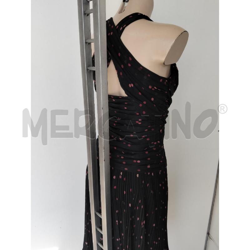 ABITO DONNA LUISA SPAGNOLI NERO A POIS ROSA LUNGO | Mercatino dell'Usato Lamezia terme 3
