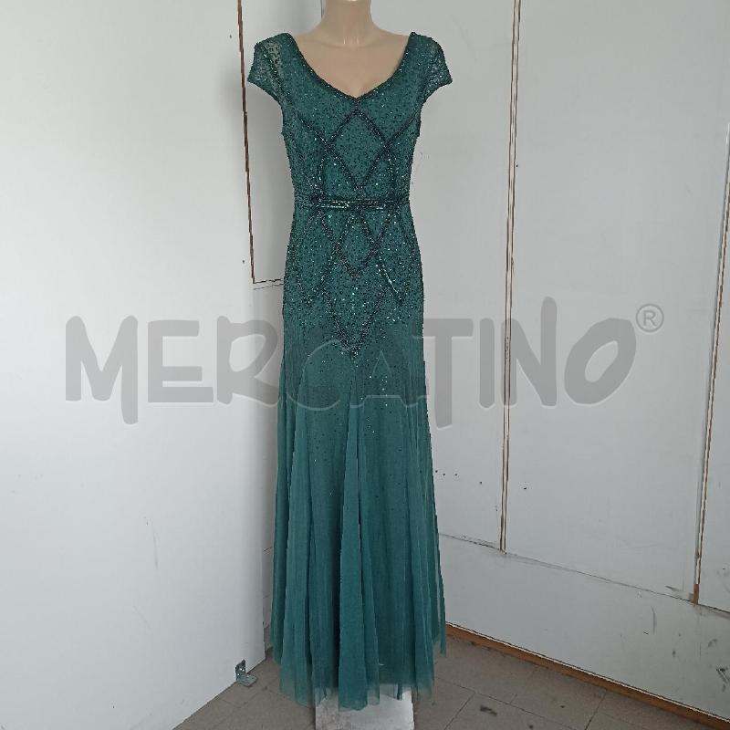 ABITO DONNA LUISA SPAGNOLI VERDE RICAMATO A MANO VERDE | Mercatino dell'Usato Lamezia terme 1