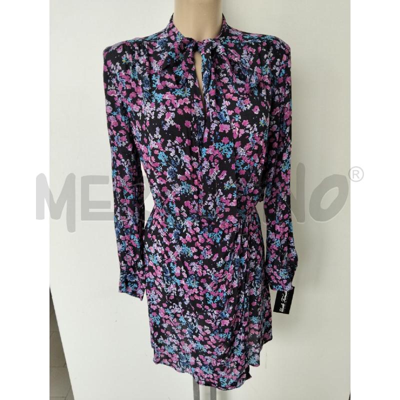 ABITO DONNA PINKO NERO FIORI ROSA BLU LACCIO COLLO | Mercatino dell'Usato Lamezia terme 1