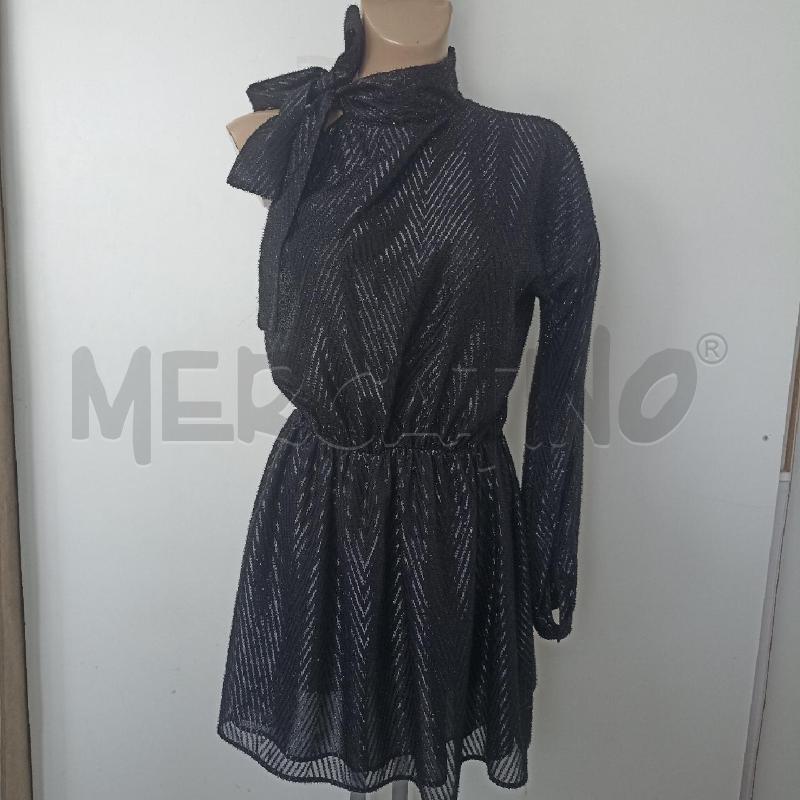 ABITO DONNA PINKO NERO TRAMA GLITTERATA NODO LATERALE | Mercatino dell'Usato Lamezia terme 1
