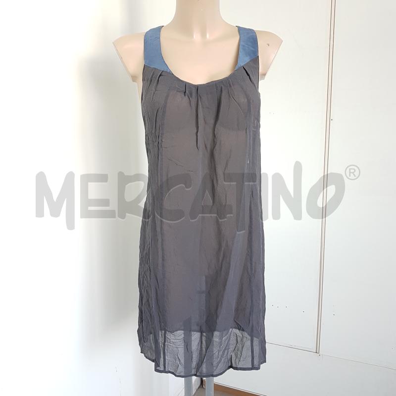 ABITO DONNA SISLEY GRIGIO BLU SETA | Mercatino dell'Usato Lamezia terme
