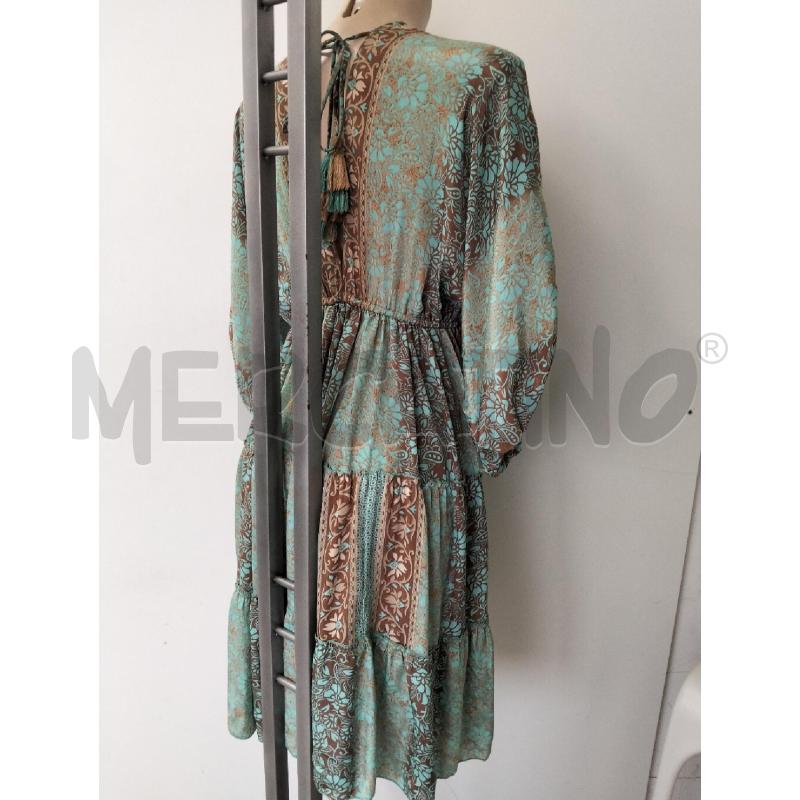 ABITO DONNA VERDE MARRONE ETNICO 70 SETA | Mercatino dell'Usato Lamezia terme 3