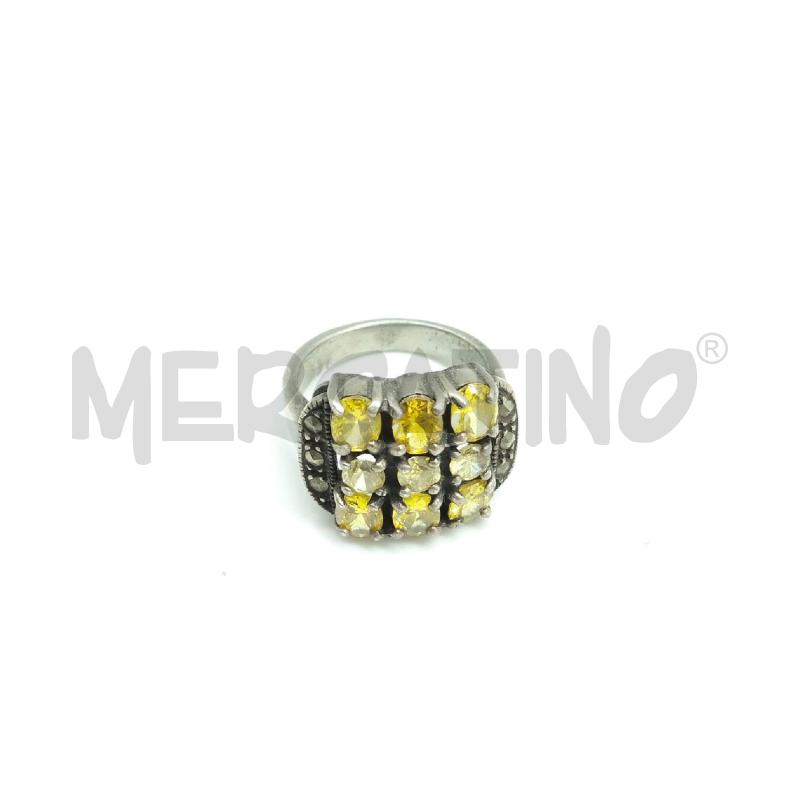 ANELLO DONNA METALLO PREZIOSO CON CITRINO | Mercatino dell'Usato Lamezia terme 1