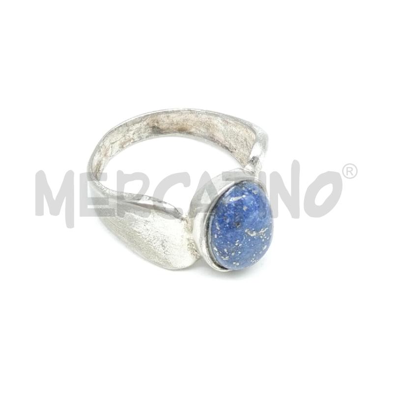 ANELLO DONNA METALLO PREZIOSO PIETRA BLU  | Mercatino dell'Usato Lamezia terme 1