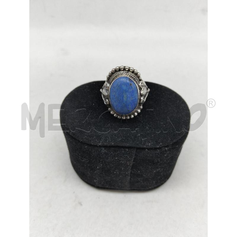 ANELLO DONNA METALLO PREZIOSO PIETRA LAPISLAZZULI BLU | Mercatino dell'Usato Lamezia terme 1