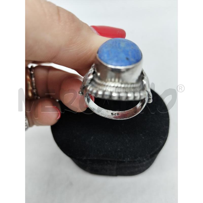 ANELLO DONNA METALLO PREZIOSO PIETRA LAPISLAZZULI BLU | Mercatino dell'Usato Lamezia terme 3