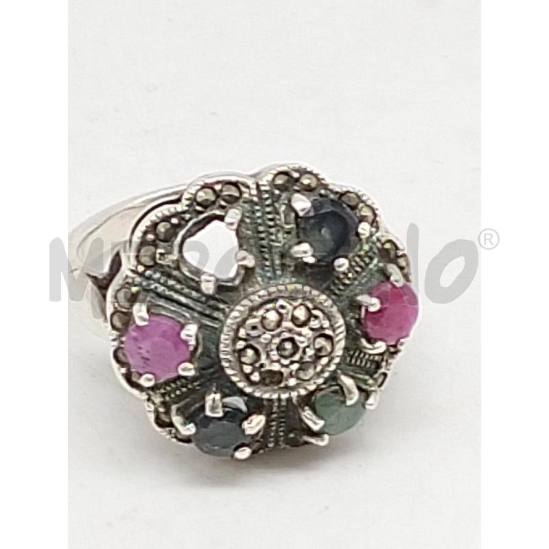 ANELLO DONNA METALLO PREZIOSO PIETRE VARIE | Mercatino dell'Usato Lamezia terme 1
