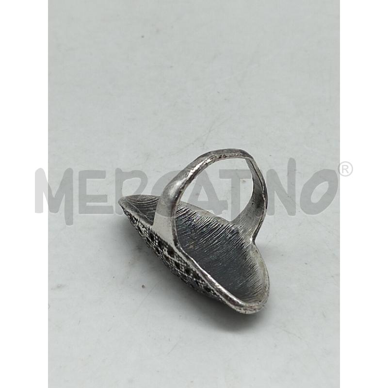ANELLO DONNA METALLO PREZIOSO STRASS NERO | Mercatino dell'Usato Lamezia terme 3