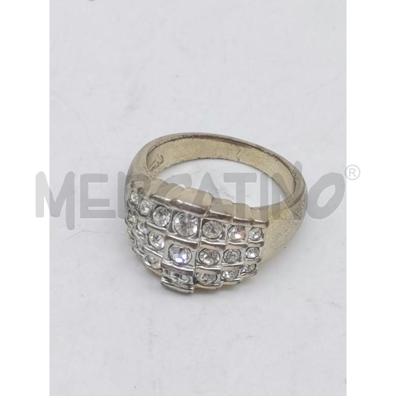 ANELLO DONNA METALLO PREZIOSO TRIS STRASS | Mercatino dell'Usato Lamezia terme 1