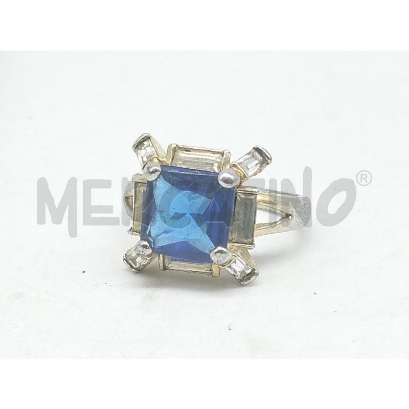 ANELLO DONNA PIETRA BLU ALTA BIGIOTTERIA | Mercatino dell'Usato Lamezia terme 1