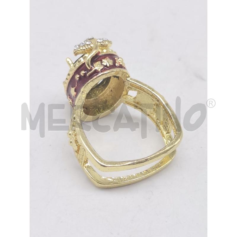 ANELLO DONNA PIETRA VERDE STRASS ACCIAIO | Mercatino dell'Usato Lamezia terme 3