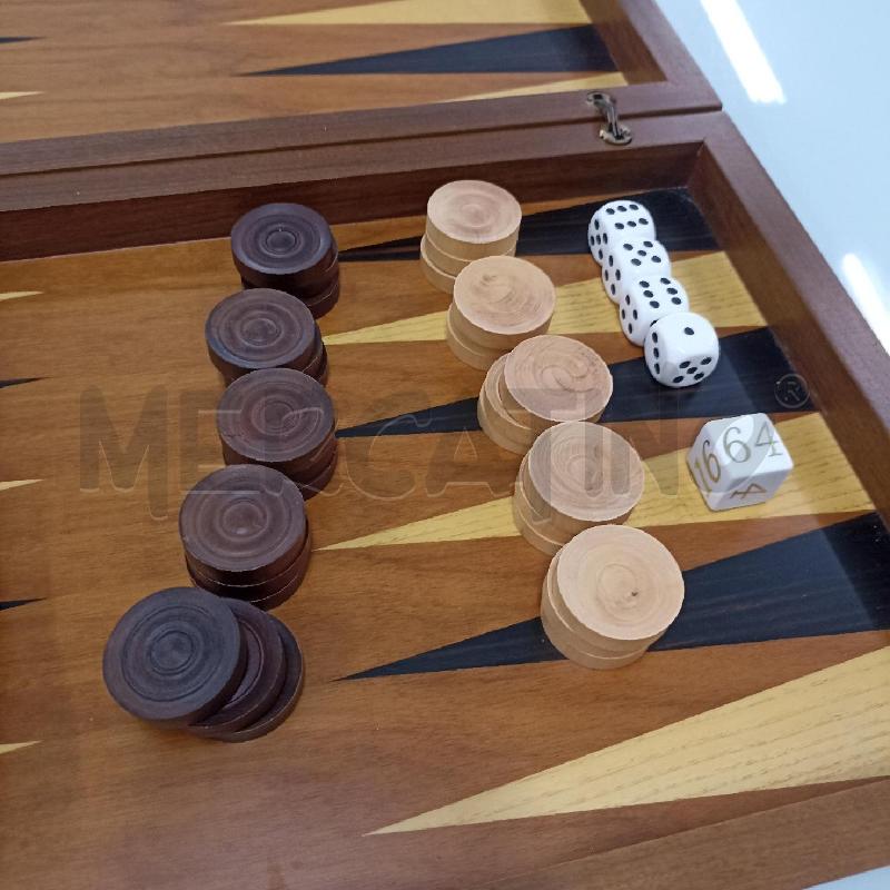 BACKGAMMON DAL NEGRO LEGNO COMPLETO DIFETTO CERNIERA  | Mercatino dell'Usato Lamezia terme 2