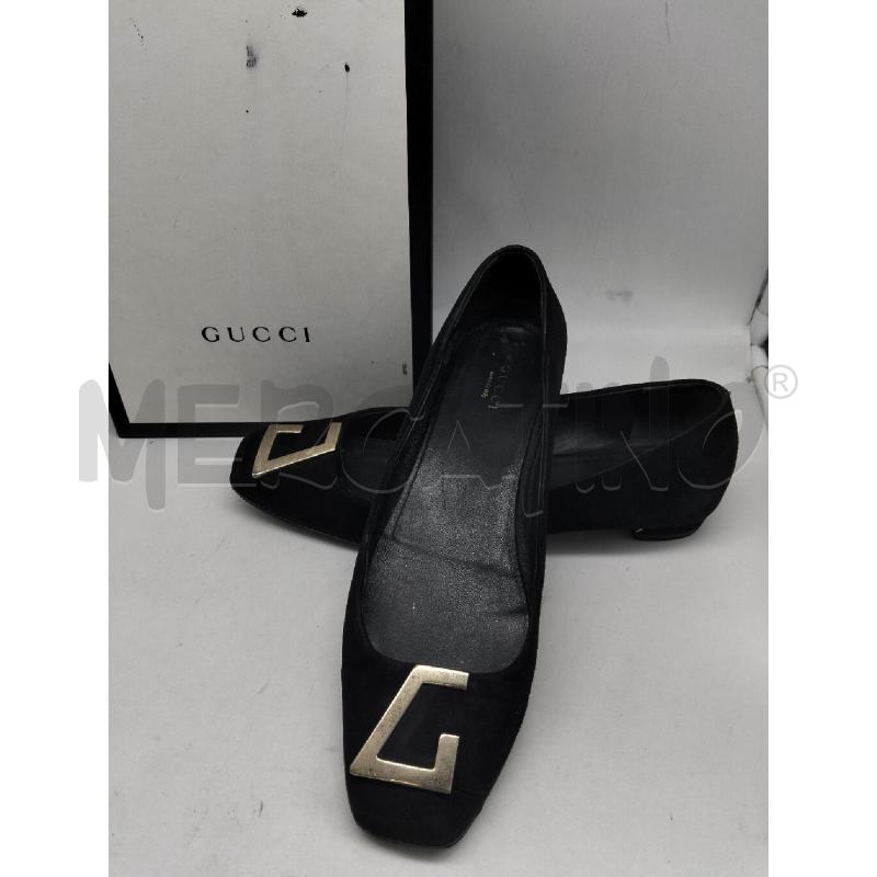 BALLERINA GUCCI PRE-OWNED IN PELLE SCAMOSCIATA NERO | Mercatino dell'Usato Lamezia terme 1