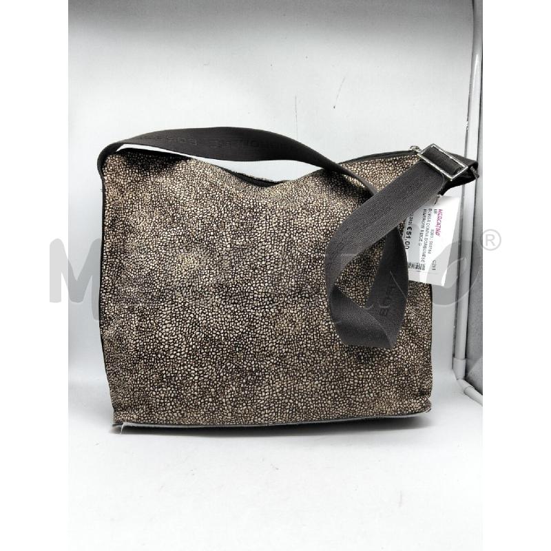 BORSA DONNA BORBONESE MARRONE BEIGE GRANDE | Mercatino dell'Usato Lamezia terme 1