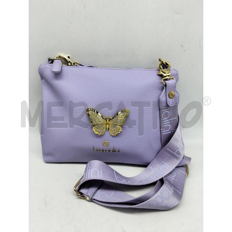 BORSA DONNA BRACCIALINI ECOPELLE LILLA FARFALLA DORATA TRACOLLA | Mercatino dell'Usato Lamezia terme 1
