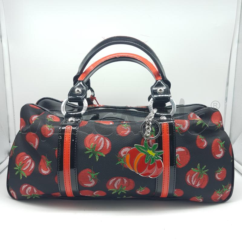 BORSA DONNA BRACCIALINI NERO STAMPA POMODORI | Mercatino dell'Usato Lamezia  terme