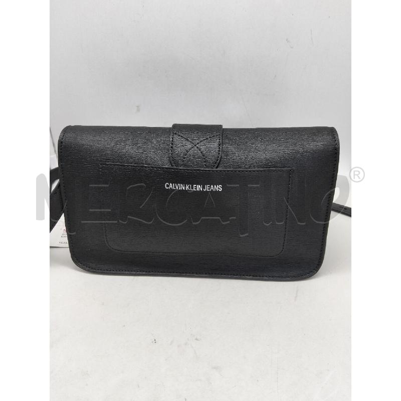 BORSA DONNA CALVIN KLEIN JEANS NERO POCHETTE CHIUSURA METALLO ARGENTATO  | Mercatino dell'Usato Lamezia terme 2
