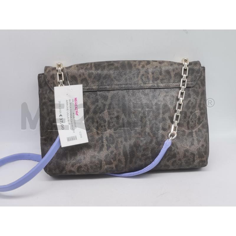 BORSA DONNA CAVALLI MARRONE LILLA BORCHIETTE | Mercatino dell'Usato Lamezia terme 2