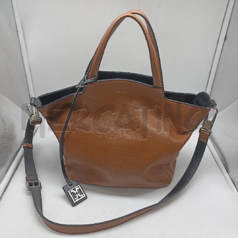 BORSA DONNA COCCINELLE MARRONE VERA PELLE CON TRACOLLA | Mercatino dell'Usato Lamezia terme 1