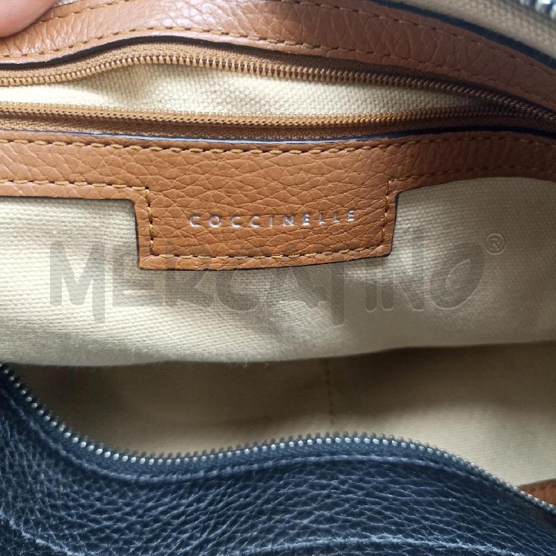 BORSA DONNA COCCINELLE MARRONE VERA PELLE CON TRACOLLA | Mercatino dell'Usato Lamezia terme 4