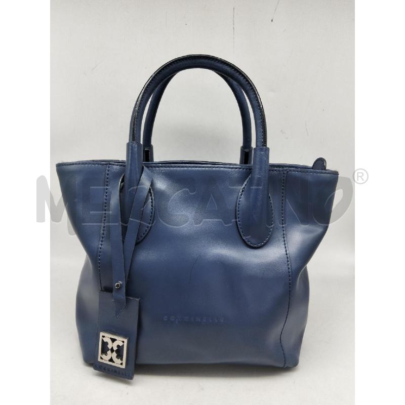 BORSA DONNA COCCINELLE PELLE BLU A MANO  | Mercatino dell'Usato Lamezia terme 1