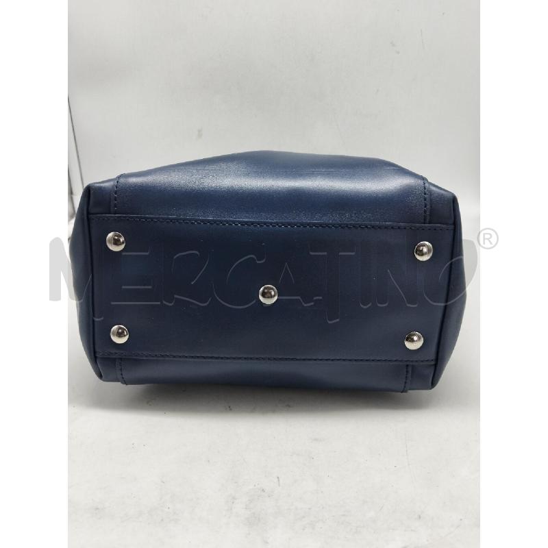 BORSA DONNA COCCINELLE PELLE BLU A MANO  | Mercatino dell'Usato Lamezia terme 4