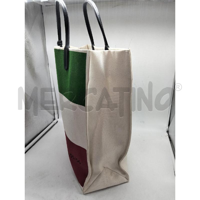 BORSA DONNA FURLA COLLEZIONE FLAGSHIP TESSUTO DISEGNO BANDIERA ITALIANA | Mercatino dell'Usato Lamezia terme 3