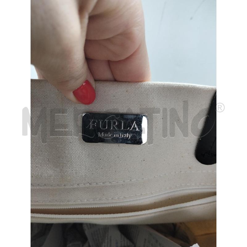 BORSA DONNA FURLA COLLEZIONE FLAGSHIP TESSUTO DISEGNO BANDIERA ITALIANA | Mercatino dell'Usato Lamezia terme 4